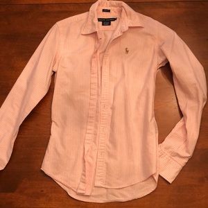Ralph Lauren pink pin-stripe collar shirt